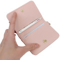 Japan Miffy Bifold Pass Case Card Holder with Reel - Miffy : Bear Pink - 3