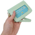 Japan Miffy Bifold Pass Case Card Holder with Reel - Miffy : Embossed Mint - 2