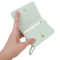 Japan Miffy Bifold Pass Case Card Holder with Reel - Miffy : Embossed Mint - 3
