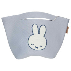 Japan Miffy Jacquard Woven Mini Tote Bag - Miffy : Face Light Grey Blue