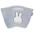 Japan Miffy Jacquard Woven Mini Tote Bag - Miffy : Face Light Grey Blue - 1