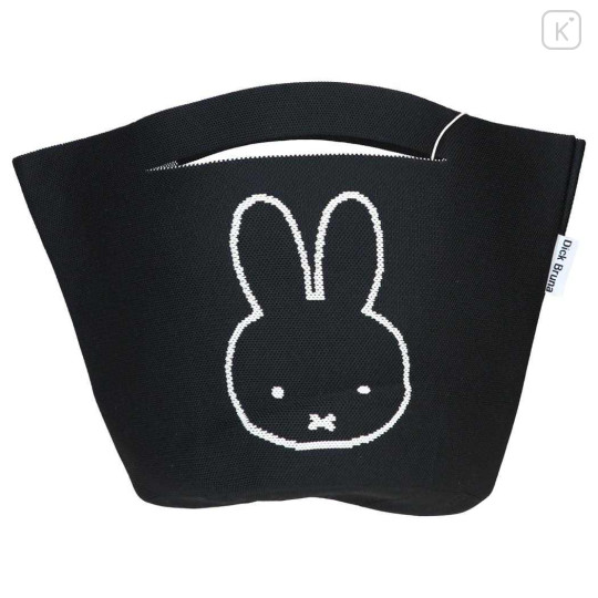 Japan Miffy Jacquard Woven Mini Tote Bag - Miffy : Face Black White - 1