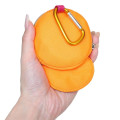 Japan Sanrio Mini Pouch with Carabiner - Usahana : Vivid Color Y2K Cap Style - 2