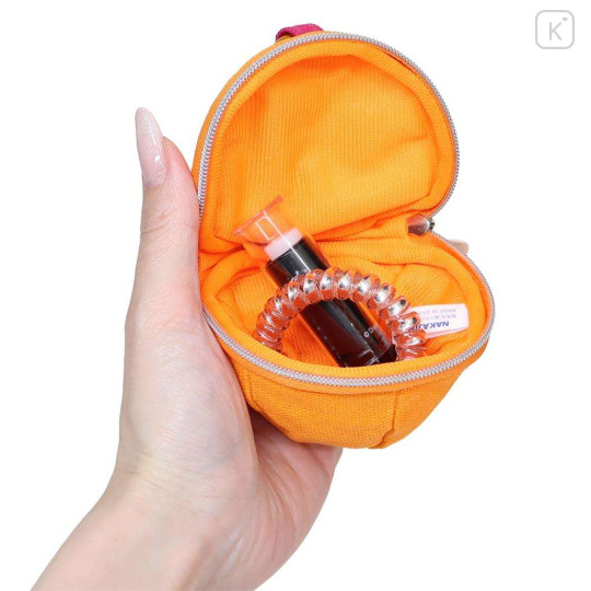 Japan Sanrio Mini Pouch with Carabiner - Usahana : Vivid Color Y2K Cap Style - 3