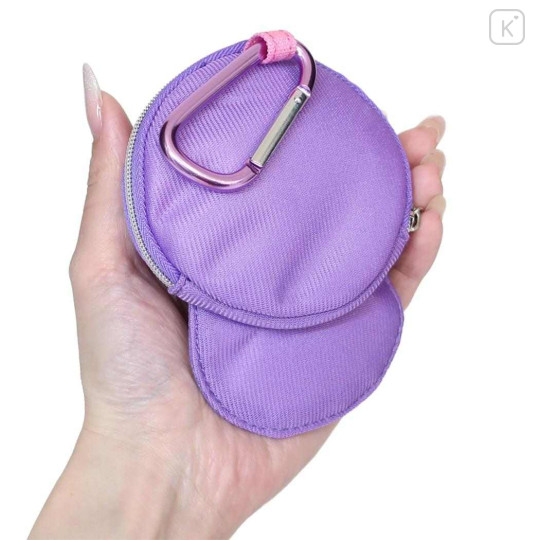 Japan Sanrio Mini Pouch with Carabiner - Kuromi : Vivid Color Y2K Cap Style - 2