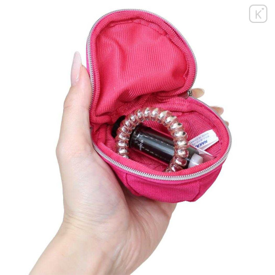 Japan Sanrio Mini Pouch with Carabiner - Hello Kitty : Vivid Color Y2K Cap Style - 3