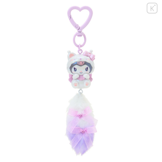 Japan Sanrio Original Dangling Tail Mascot Strap - Kuromi : Milky Kitten - 1
