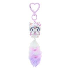 Japan Sanrio Original Dangling Tail Mascot Strap - Kuromi : Milky Kitten