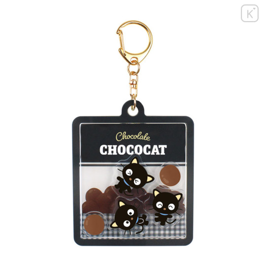 Japan Sanrio Shaka Shaka Acrylic Keychain - Chococat : Chocolate Black Plaid - 1