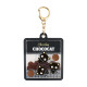 Japan Sanrio Shaka Shaka Acrylic Keychain - Chococat : Chocolate Black Plaid