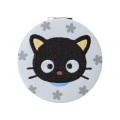 Japan Sanrio 2-sided Compact Mirror - Chococat : 30th Anniversary Grey Flower - 1