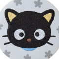 Japan Sanrio 2-sided Compact Mirror - Chococat : 30th Anniversary Grey Flower - 4