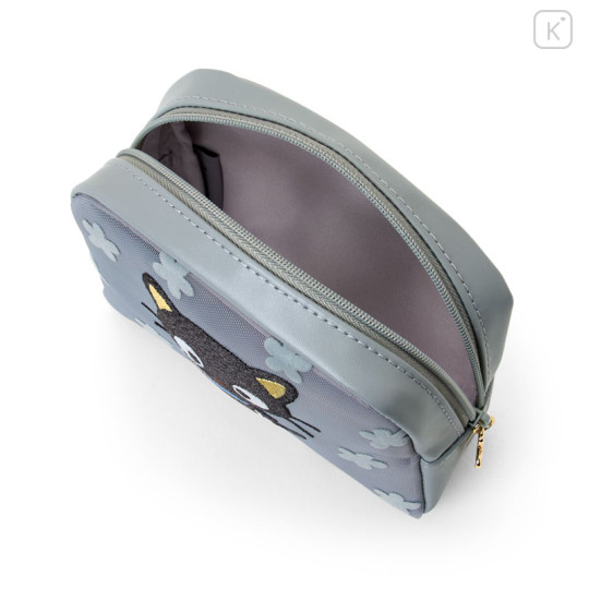 Japan Peanuts Mesh Cosmetic Pouch - Chococat : 30th Anniversary Grey Flower - 3