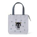 Japan Sanrio Insulated Cooler Lunch Bag - Chococat : 30th Anniversary Grey Flower - 1