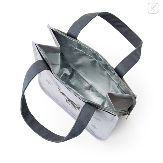 Japan Sanrio Insulated Cooler Lunch Bag - Chococat : 30th Anniversary Grey Flower - 3