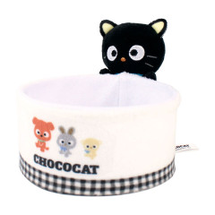 Japan Sanrio Plush Trinket Case - Chococat : Black Plaid
