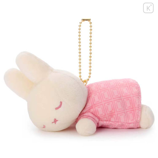 Japan Miffy Mascot Holder - Miffy : Sleeping Friend Strawberry Chocolate - 1