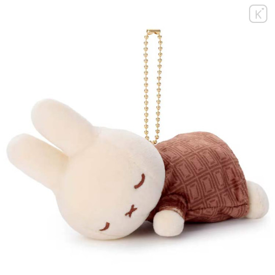 Japan Miffy Mascot Holder - Miffy : Sleeping Friend Milk Chocolate - 2