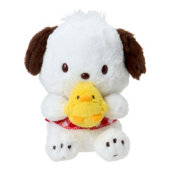 Japan Sanrio Original Plush Toy - Pochacco Loves Pee-chans : Happy Birthday