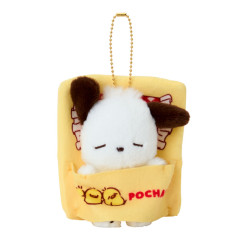 Japan Sanrio Original Mascot Holder - Pochacco Loves Pee-chans : Happy Birthday Nap