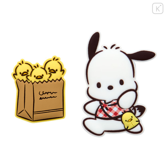 Japan Sanrio Original Magnet Set - Pochacco Loves Pee-chans Happy Birthday - 2