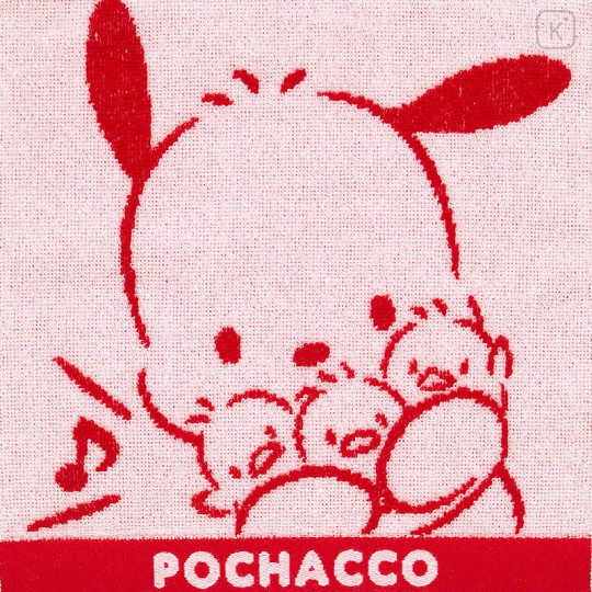 Japan Sanrio Original Petit Towel Handkerchief - Pochacco : Pochacco Loves Pee-chans - 2