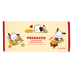 Japan Sanrio Original Jacquard Face Towel - Pochacco Loves Pee-chans