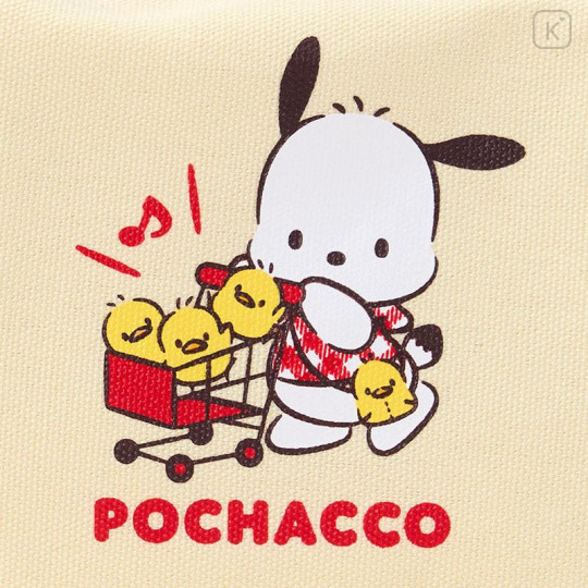 Japan Sanrio Original Square Mini Pouch - Pochacco Loves Pee-chans - 4
