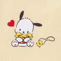 Japan Sanrio Original Square Mini Pouch - Pochacco Loves Pee-chans - 5