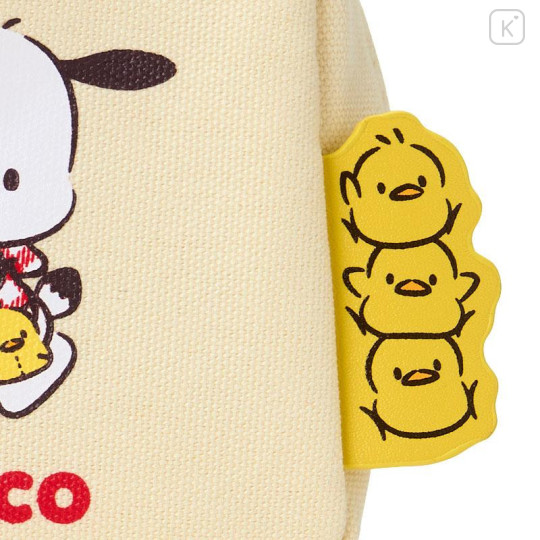 Japan Sanrio Original Square Mini Pouch - Pochacco Loves Pee-chans - 6