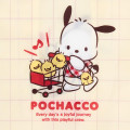Japan Sanrio Original Eco Shopping Bag & Mascot Pouch - Pochacco Loves Pee-chans - 5