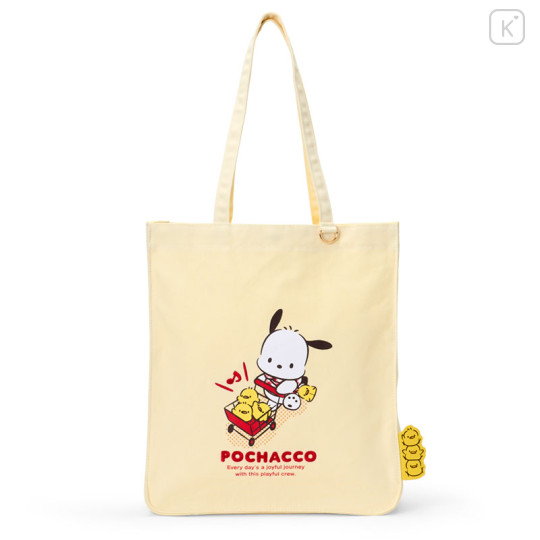 Japan Sanrio Original Tote Bag - Pochacco Loves Pee-chans - 1