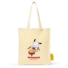 Japan Sanrio Original Tote Bag - Pochacco Loves Pee-chans