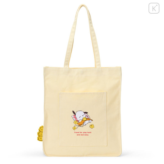 Japan Sanrio Original Tote Bag - Pochacco Loves Pee-chans - 2