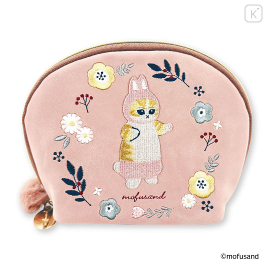 Japan Mofusand Round Pouch - Mofusand Botanical Rabbit Cat - 3