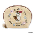 Japan Mofusand Round Pouch - Mofusand Botanical Squirrel Cat - 1