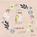 Japan Mofusand Embroidered Mini Tote Bag - Mofusand Botanical Rabbit Cat - 7