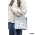 Japan Mofusand Embroidered Mini Tote Bag - Mofusand Botanical Long-haired Norwegian Forest Cat - 2