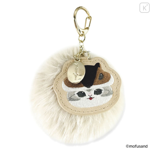 Japan Mofusand Dangling Tail Mascot Keychain - Mofusand Botanical Squirrel Cat - 1