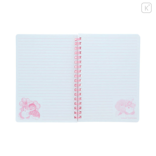 Japan Mofusand Hibiya Kadan B6 Ring Notebook - Sakura Flora Cat Cherry Blossom - 2