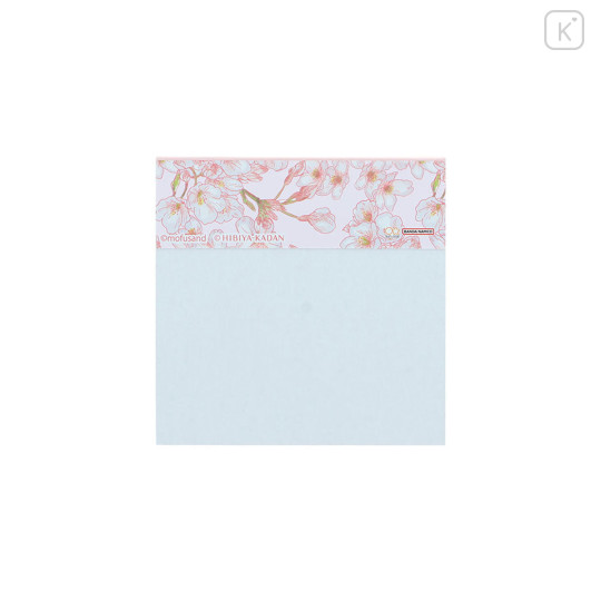 Japan Mofusand Hibiya Kadan Square Memo Pad - Sakura Flora Cat Cherry Blossom - 4