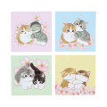 Japan Mofusand Hibiya Kadan Square Memo Pad - Sakura Flora Cat Cherry Blossom - 6