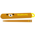 Japan San-X Chopsticks 16.5cm with Case - Rilakkuma : Face Classic - 1