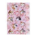 Japan Mofusand Hibiya Kadan 5 Pockets A4 Index File Holder - Sakura Flora Cat Cherry Blossom - 3
