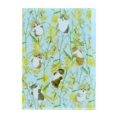 Japan Mofusand Hibiya Kadan 3 Pockets A5 Index File - Flora Cat