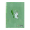 Japan Mofusand Hibiya Kadan 3 Pockets A5 Index File - Flora Cat Lily of the Valley - 4
