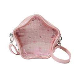 Japan Chiikawa Clear Pochette Crossbody Shoulder Bag - Chiikawa : Super Magical Chiikawa Clear Window Pink Heart