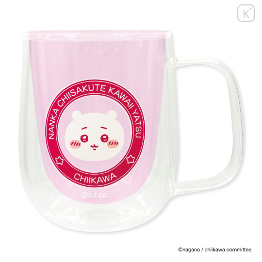 Japan Chiikawa Double Wall Glass Mug - Chiikawa : Face - 4