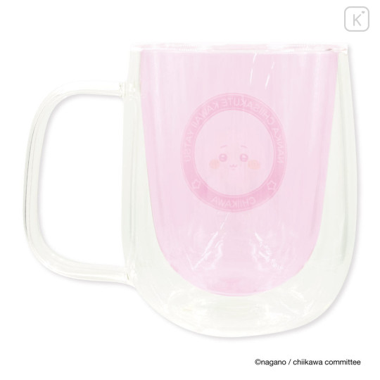 Japan Chiikawa Double Wall Glass Mug - Chiikawa : Face - 5