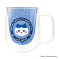 Japan Chiikawa Double Wall Glass Mug - Hachiware : Face - 4